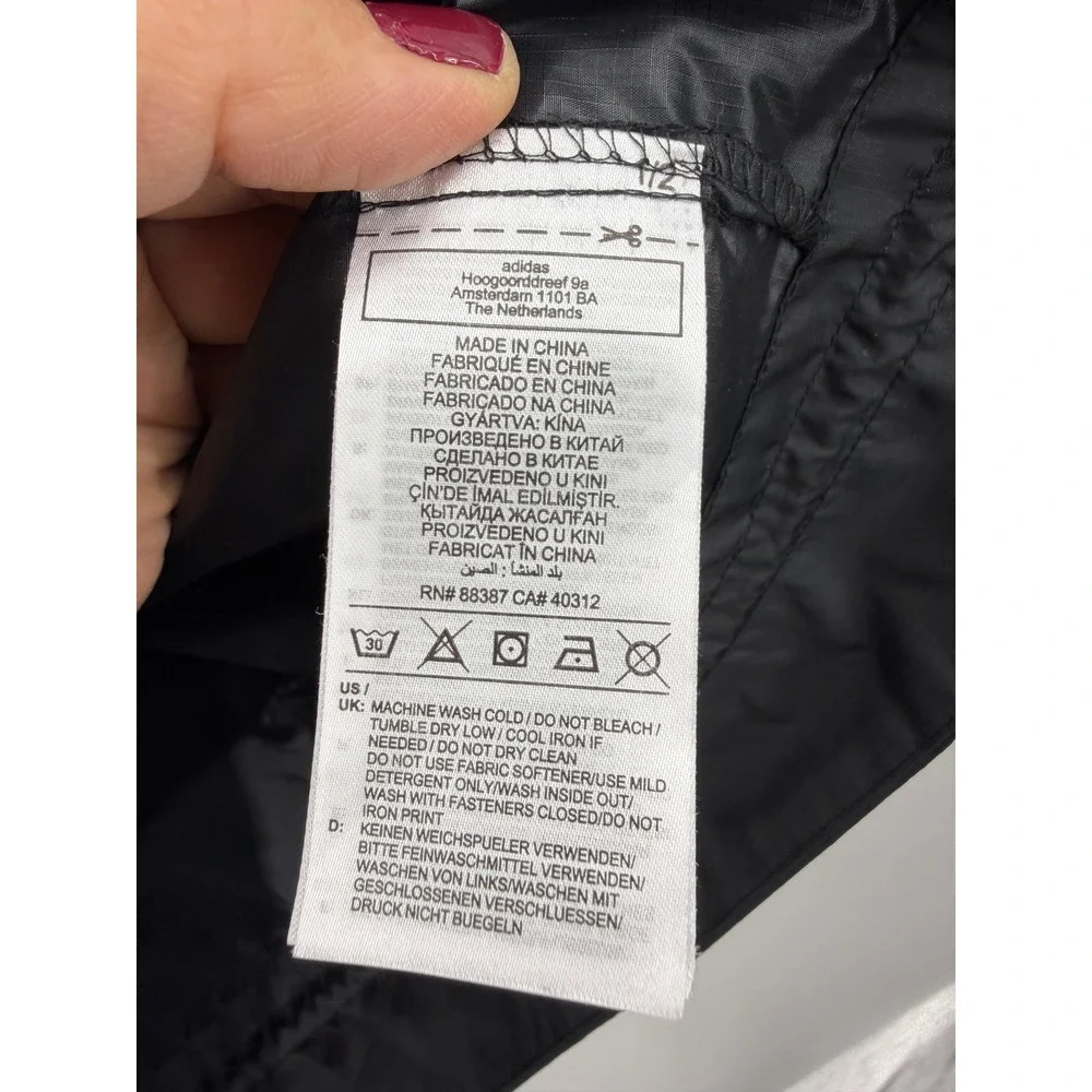 Adidas Wind.RDY Windbreaker Jacket Women S Black Ripstop Hooded HD9340